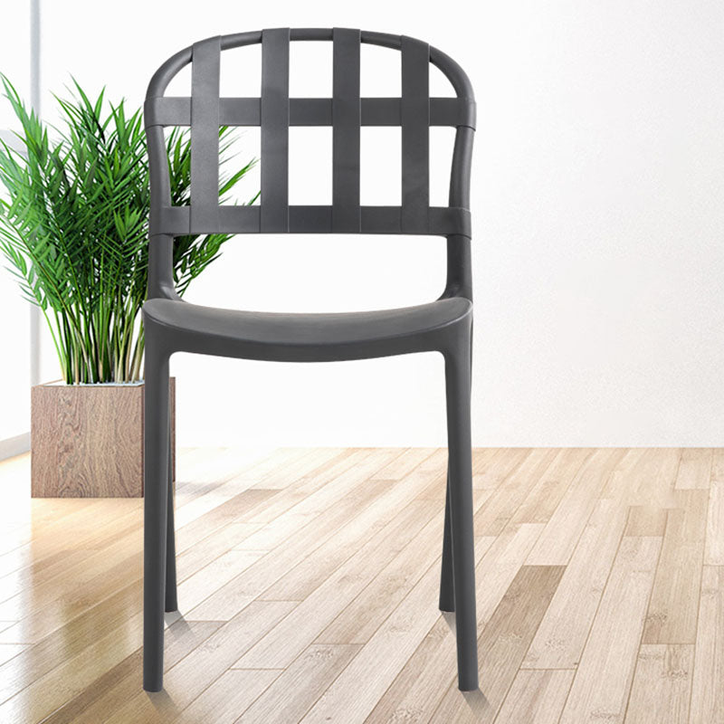 Sillas traseras abiertas sin brazos del estilo escandinavo que apilan la silla lateral plástica