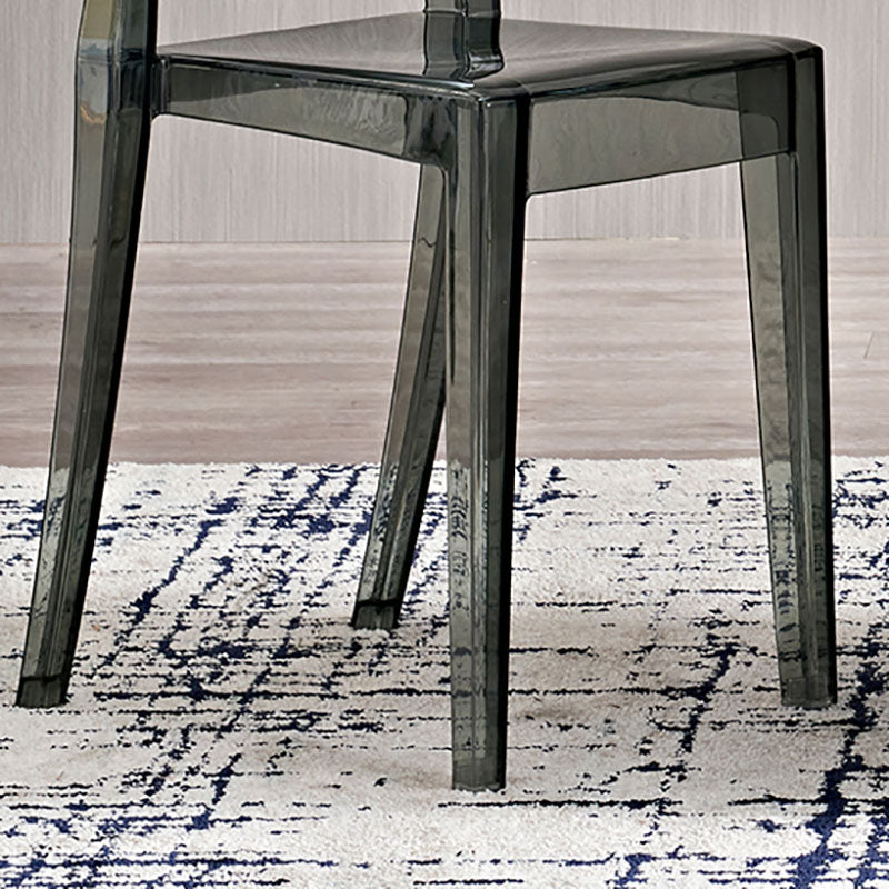 Silla lateral escandinava con respaldo abierto para el hogar, silla sin brazos de comedor de plástico