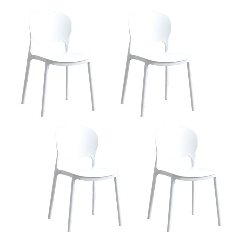 Sillas apilables modernas que cenan las sillas abiertas sin brazos con las piernas plásticas para la cocina