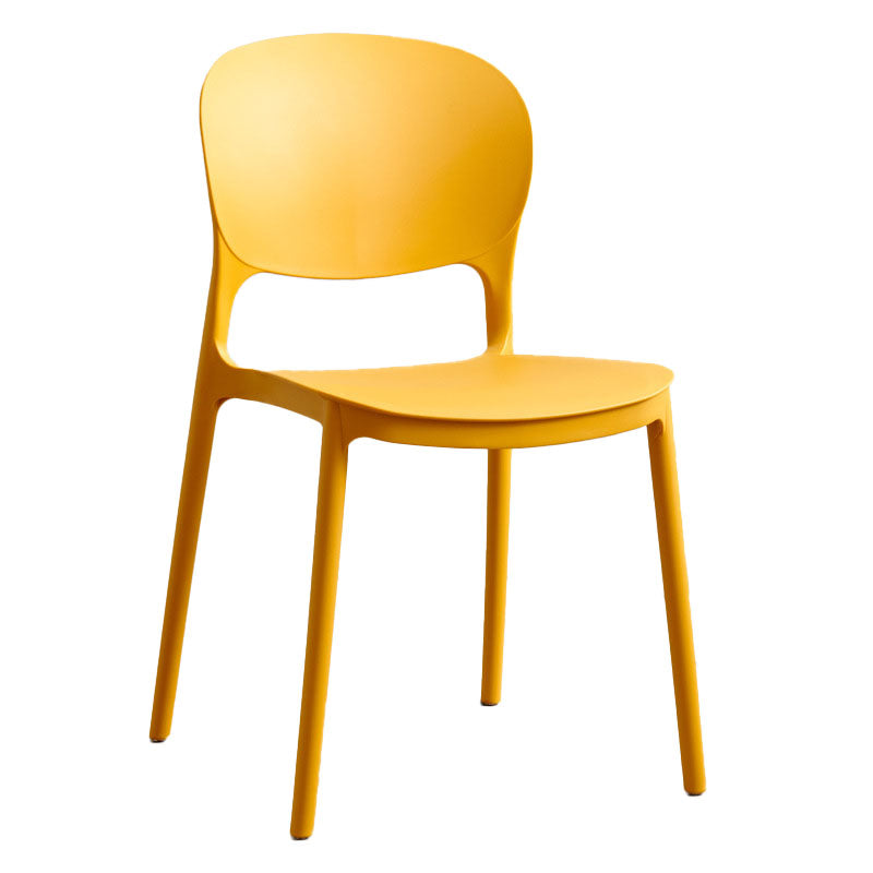 Sillas apilables modernas que cenan las sillas abiertas sin brazos con las piernas plásticas para la cocina