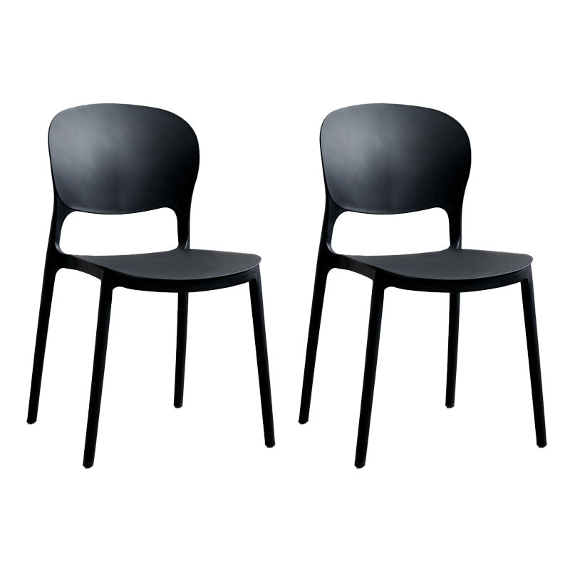Sillas apilables modernas que cenan las sillas abiertas sin brazos con las piernas plásticas para la cocina
