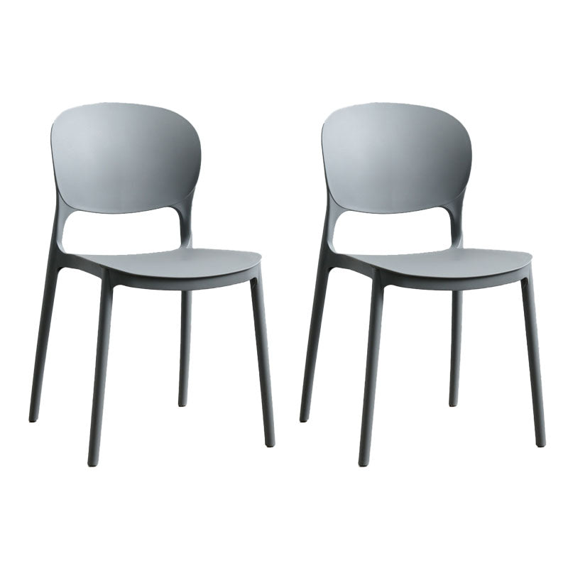 Sillas apilables modernas que cenan las sillas abiertas sin brazos con las piernas plásticas para la cocina