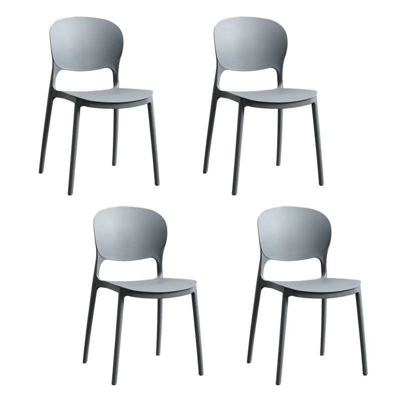 Sillas apilables modernas que cenan las sillas abiertas sin brazos con las piernas plásticas para la cocina