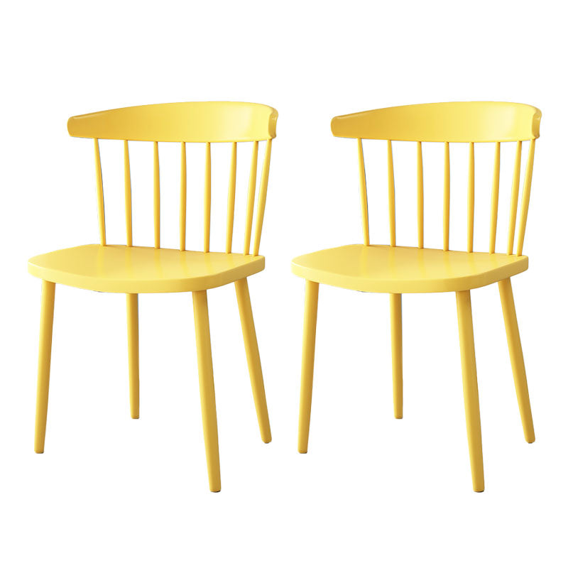 Silla lateral trasera Windsor colorida escandinava de plástico que cena la silla sin brazos
