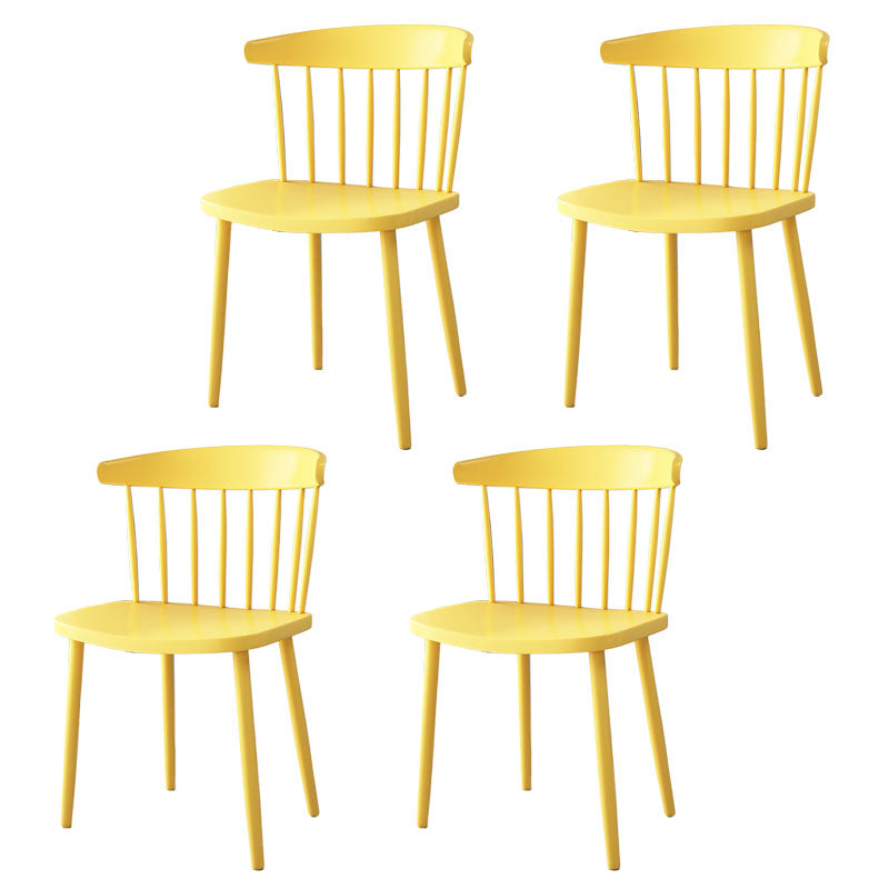 Silla lateral trasera Windsor colorida escandinava de plástico que cena la silla sin brazos
