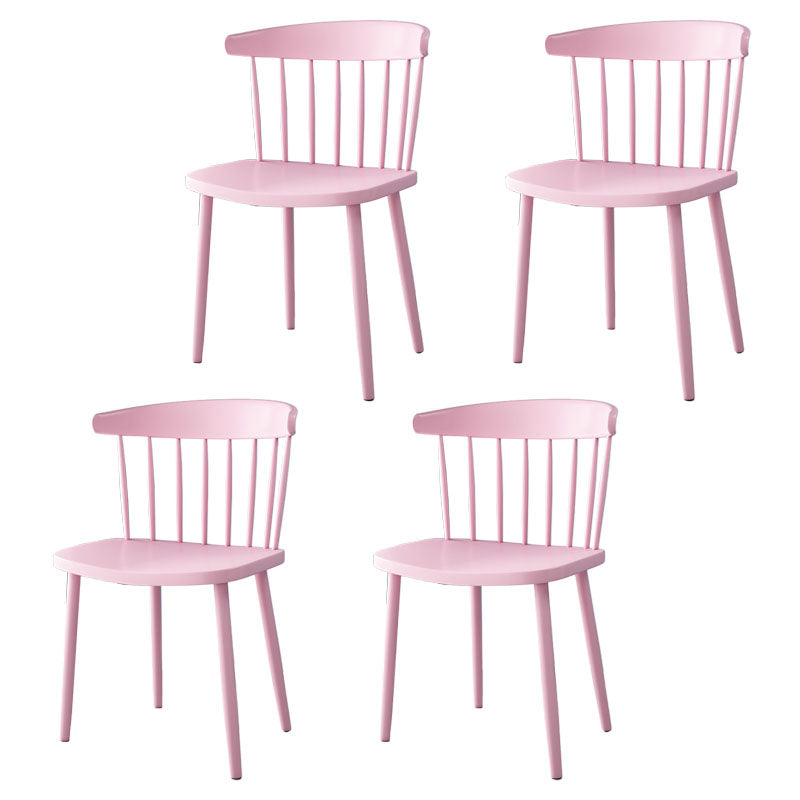 Silla lateral trasera Windsor colorida escandinava de plástico que cena la silla sin brazos