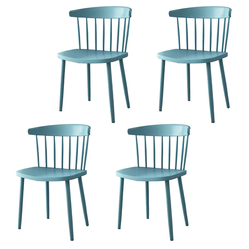 Silla lateral trasera Windsor colorida escandinava de plástico que cena la silla sin brazos