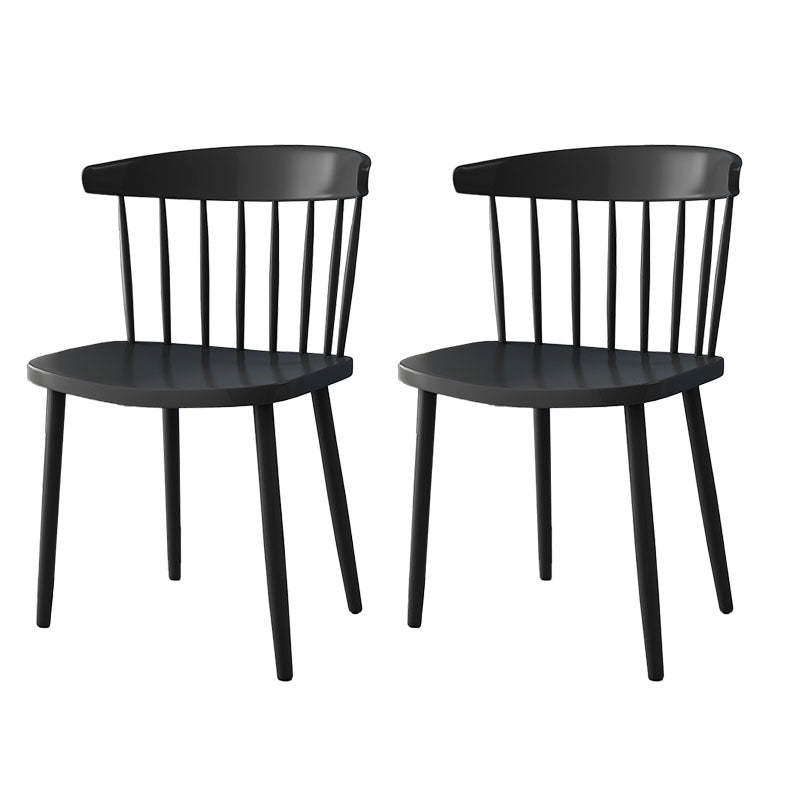 Silla lateral trasera Windsor colorida escandinava de plástico que cena la silla sin brazos