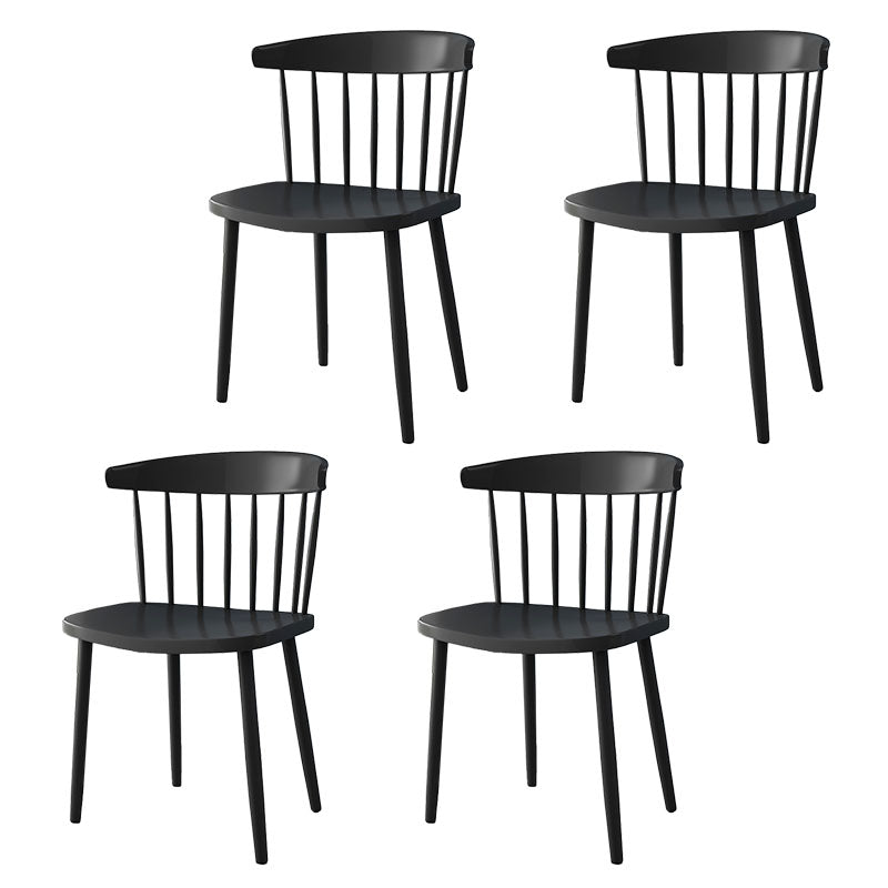 Silla lateral trasera Windsor colorida escandinava de plástico que cena la silla sin brazos