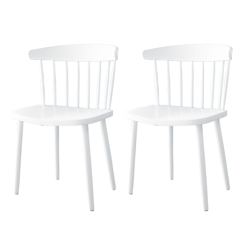 Silla lateral trasera Windsor colorida escandinava de plástico que cena la silla sin brazos