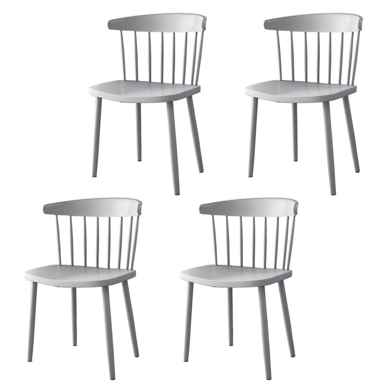Silla lateral trasera Windsor colorida escandinava de plástico que cena la silla sin brazos