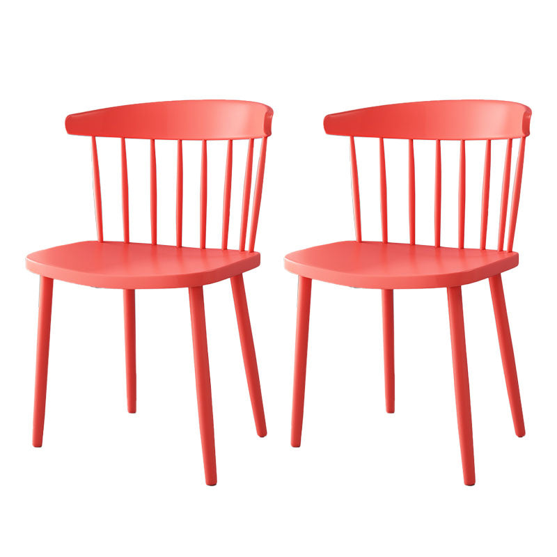 Silla lateral trasera Windsor colorida escandinava de plástico que cena la silla sin brazos