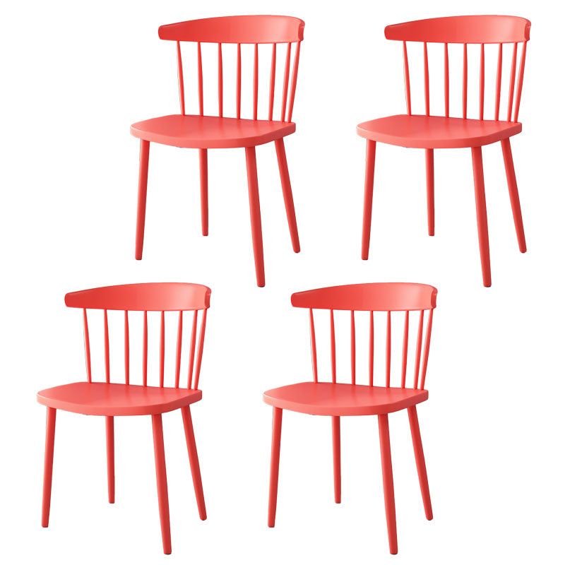 Silla lateral trasera Windsor colorida escandinava de plástico que cena la silla sin brazos