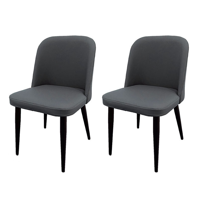 Contemporary Dining Chair Armless Chair with Wooden Legs for Kitchen