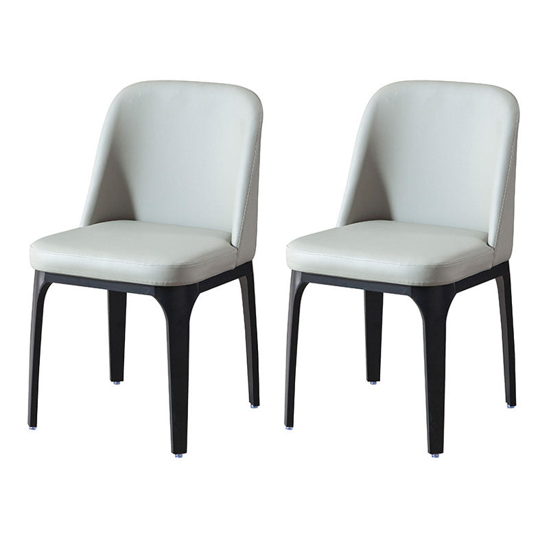 Contemporary Dining Chair Armless Chair with Wooden Legs for Kitchen