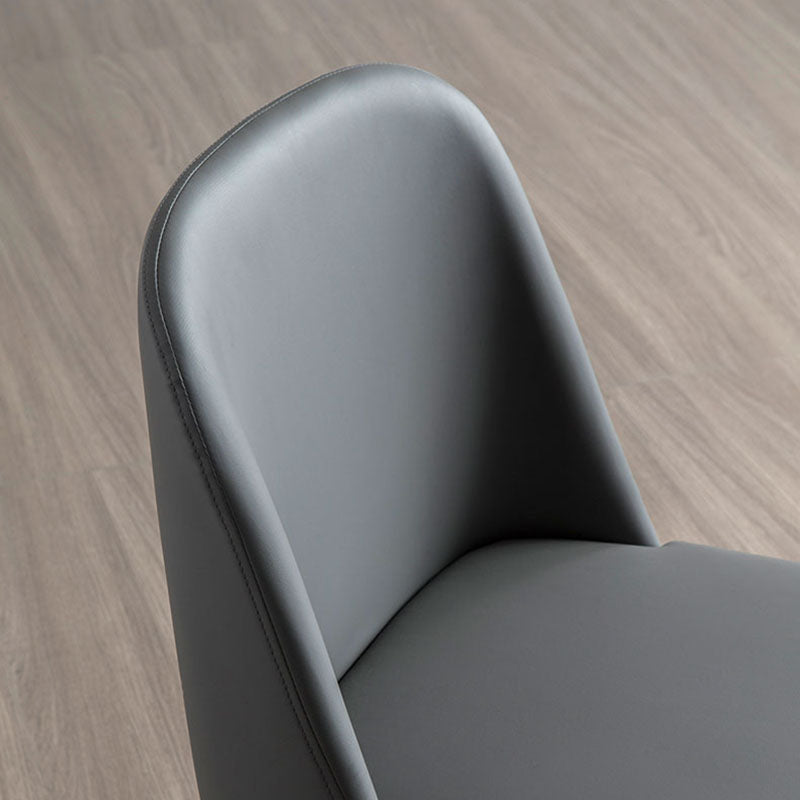 Silla de comedor contemporánea, silla sin brazos con patas de madera para cocina