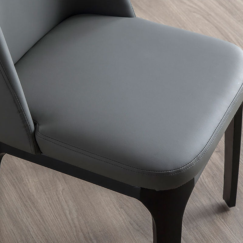 Silla de comedor contemporánea, silla sin brazos con patas de madera para cocina