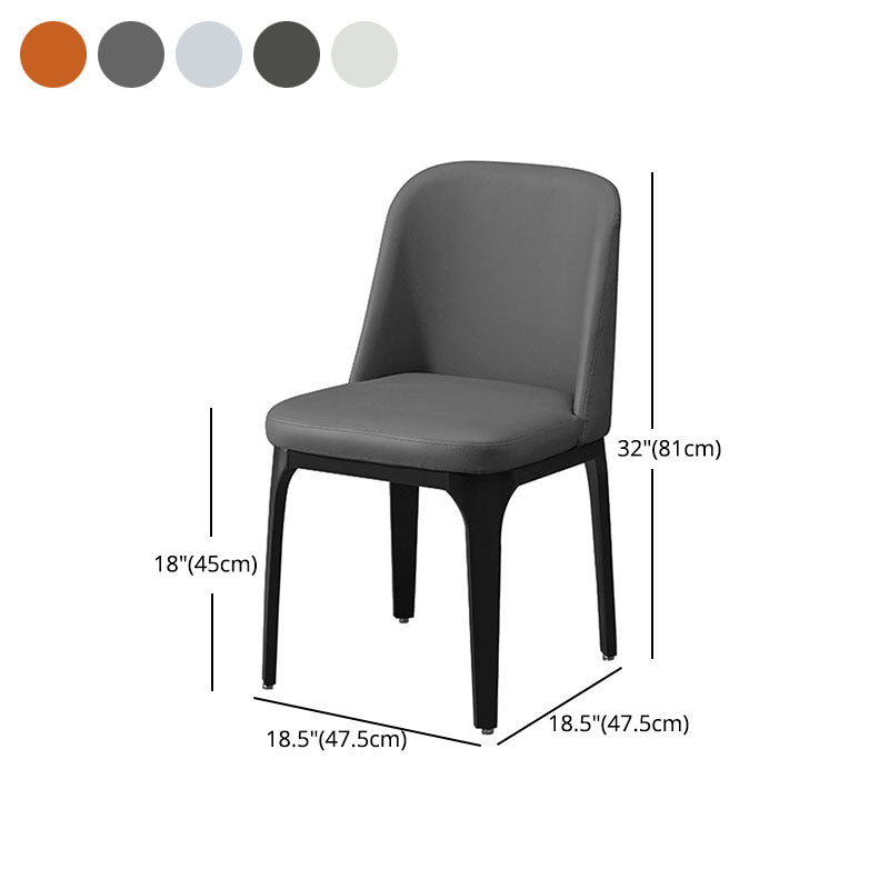 Silla de comedor contemporánea, silla sin brazos con patas de madera para cocina