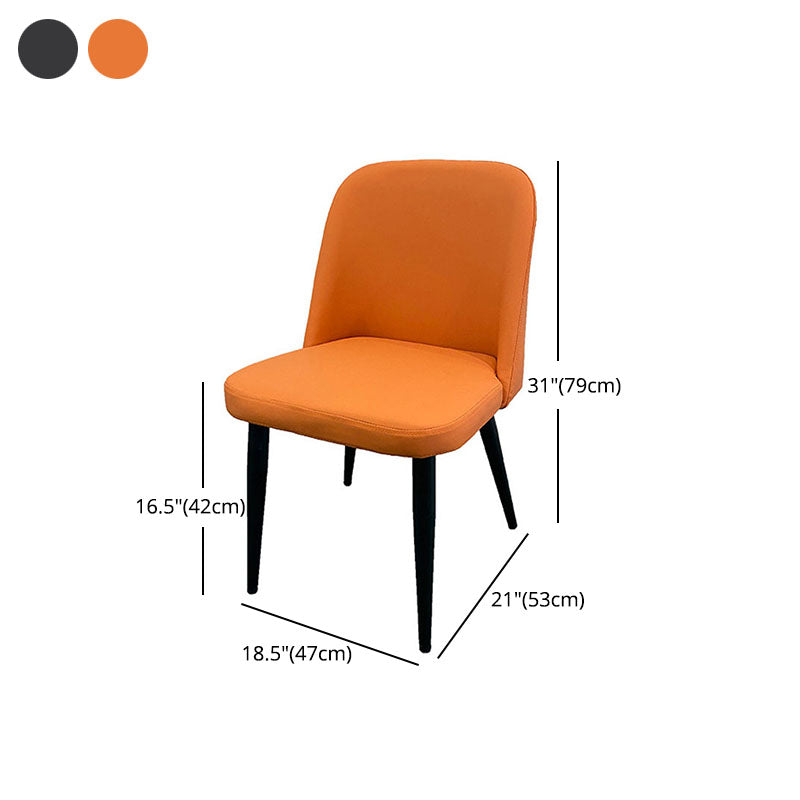 Silla de comedor contemporánea, silla sin brazos con patas de madera para cocina