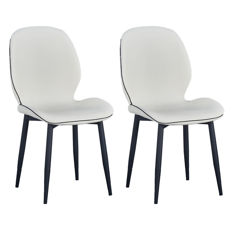 Sillas de comedor de cuero sintético de estilo industrial, silla con respaldo sólido para cocina