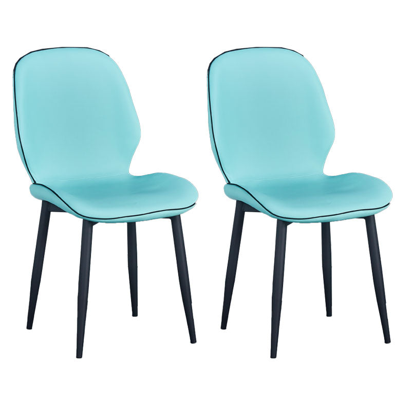 Sillas de comedor de cuero sintético de estilo industrial, silla con respaldo sólido para cocina
