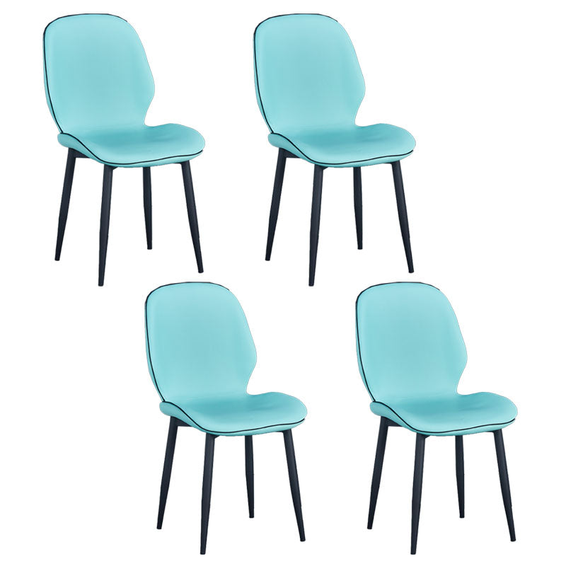 Sillas de comedor de cuero sintético de estilo industrial, silla con respaldo sólido para cocina