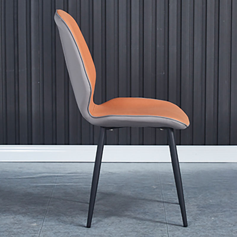 Sillas de comedor de cuero sintético de estilo industrial, silla con respaldo sólido para cocina