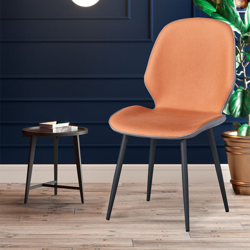 Sillas de comedor de cuero sintético de estilo industrial, silla con respaldo sólido para cocina