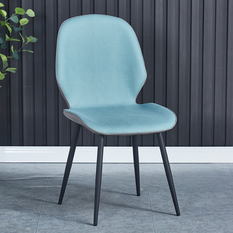 Industrial Style Faux Leather Dining Chairs Solid Back Chair for Kitchen