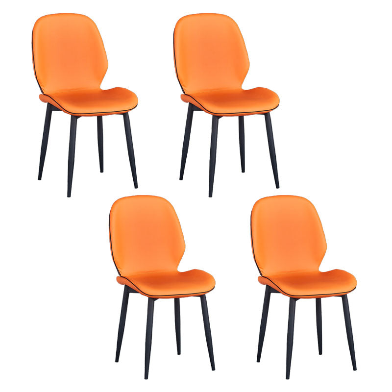 Sillas de comedor de cuero sintético de estilo industrial, silla con respaldo sólido para cocina