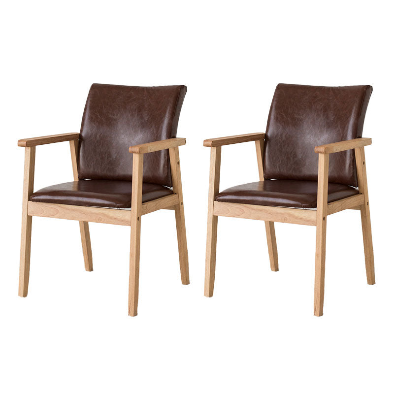 Fauteuil à dossier solide rembourré contemporain, finition mate, chaise de salle à manger pour la maison