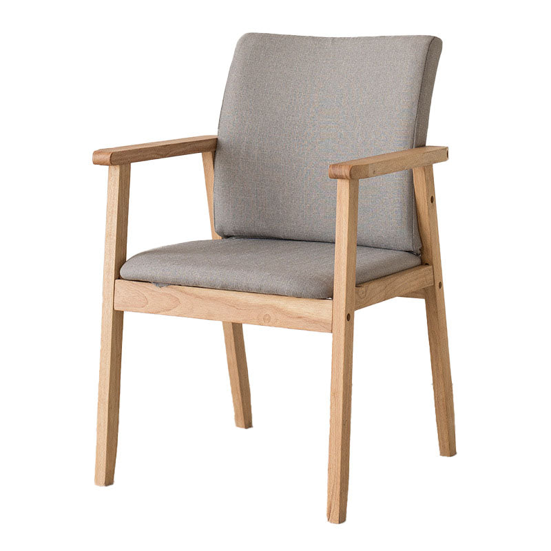 Fauteuil à dossier solide rembourré contemporain, finition mate, chaise de salle à manger pour la maison