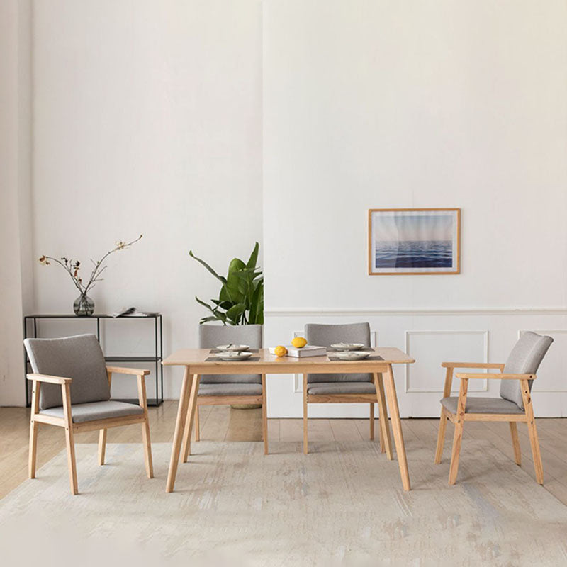 Fauteuil à dossier solide rembourré contemporain, finition mate, chaise de salle à manger pour la maison