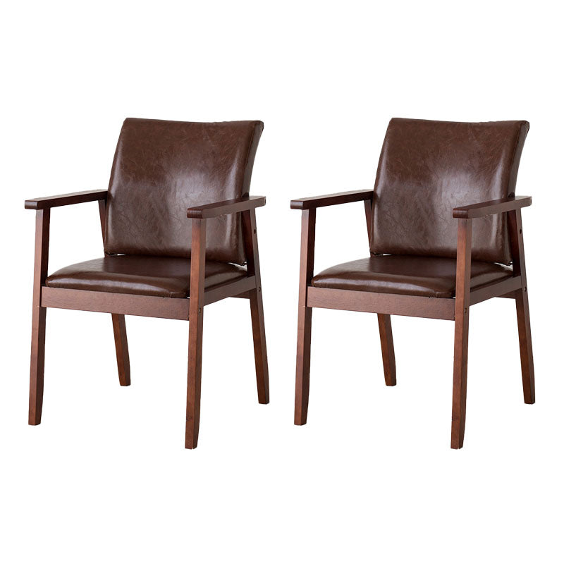 Fauteuil à dossier solide rembourré contemporain, finition mate, chaise de salle à manger pour la maison