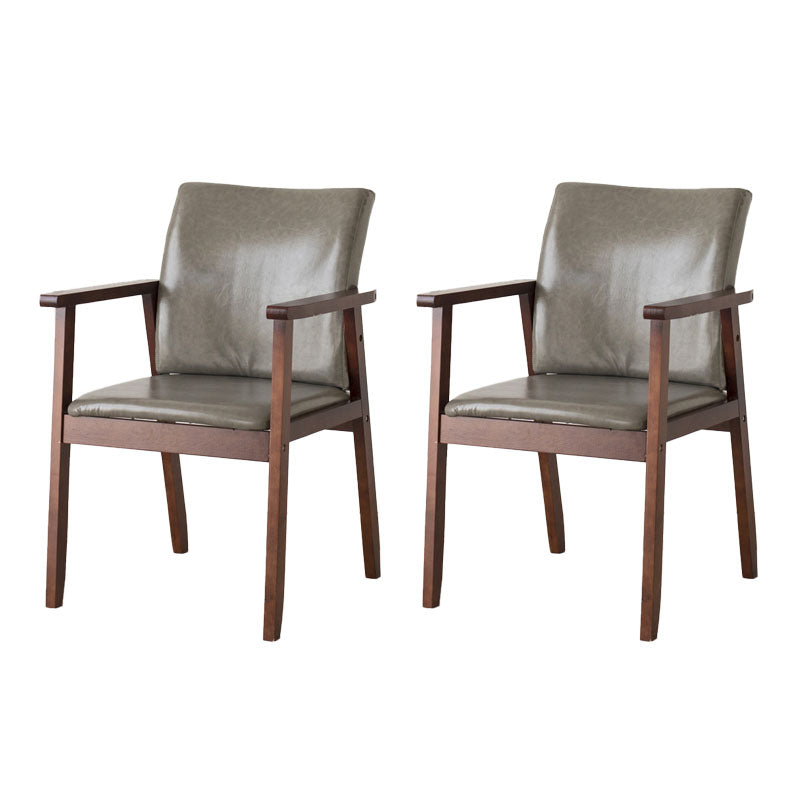 Fauteuil à dossier solide rembourré contemporain, finition mate, chaise de salle à manger pour la maison