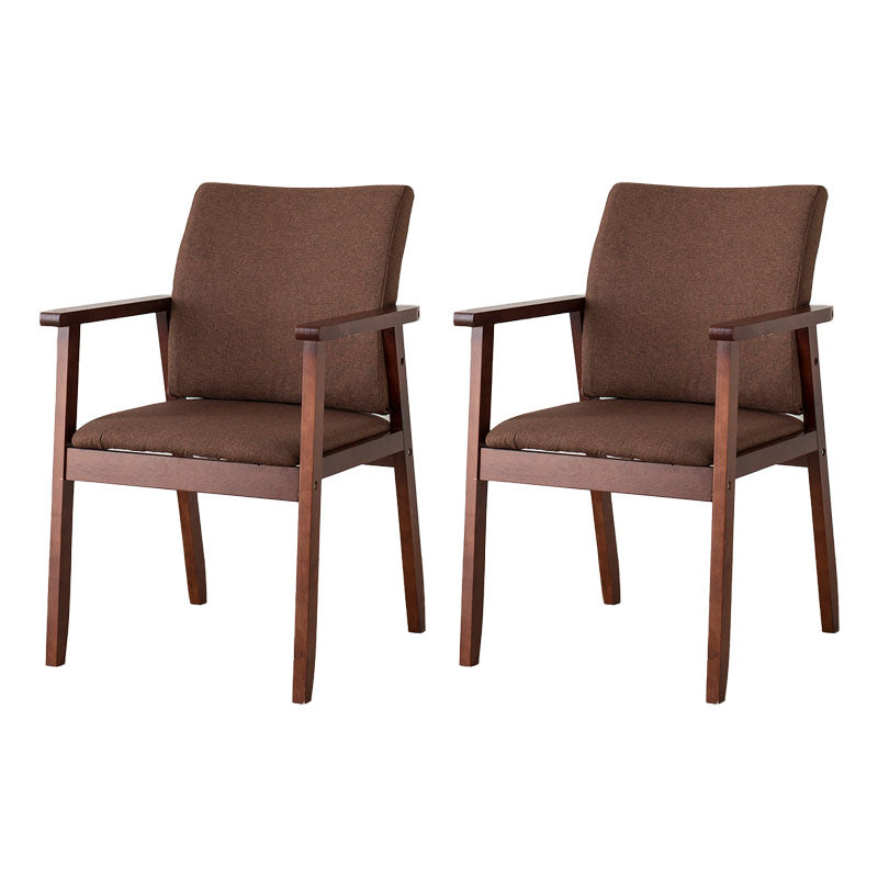 Fauteuil à dossier solide rembourré contemporain, finition mate, chaise de salle à manger pour la maison