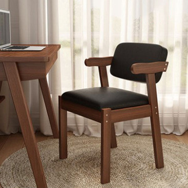 Sedia a braccio sedia a sedia aperta da pranzo contemporaneo con gambe di legno per cucina