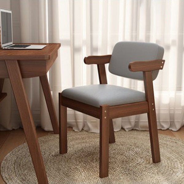 Sedia a braccio sedia a sedia aperta da pranzo contemporaneo con gambe di legno per cucina