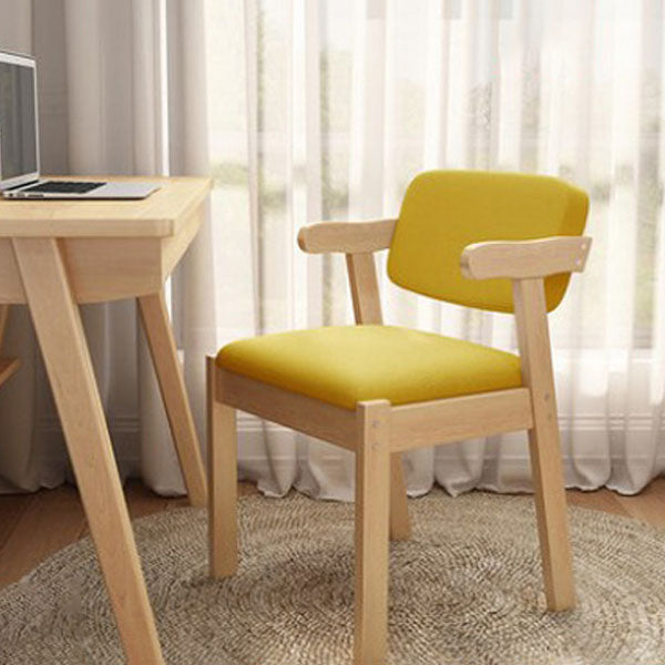 Sedia a braccio sedia a sedia aperta da pranzo contemporaneo con gambe di legno per cucina