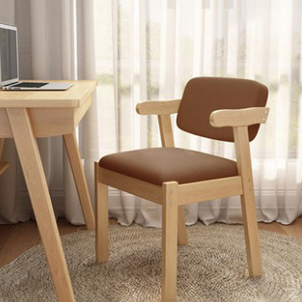 Sedia a braccio sedia a sedia aperta da pranzo contemporaneo con gambe di legno per cucina