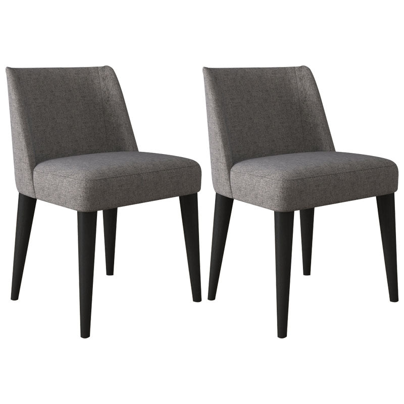 Silla Parsons de comedor contemporánea, silla sin brazos con patas de madera para cocina