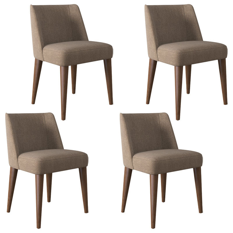 Silla Parsons de comedor contemporánea, silla sin brazos con patas de madera para cocina