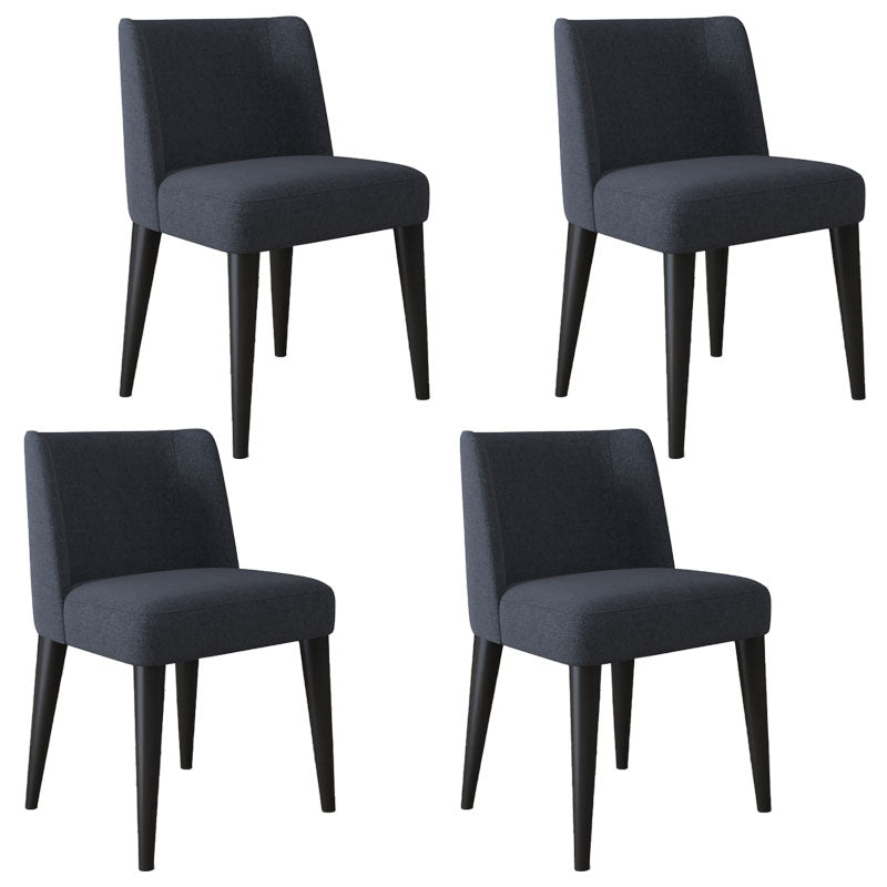 Silla Parsons de comedor contemporánea, silla sin brazos con patas de madera para cocina