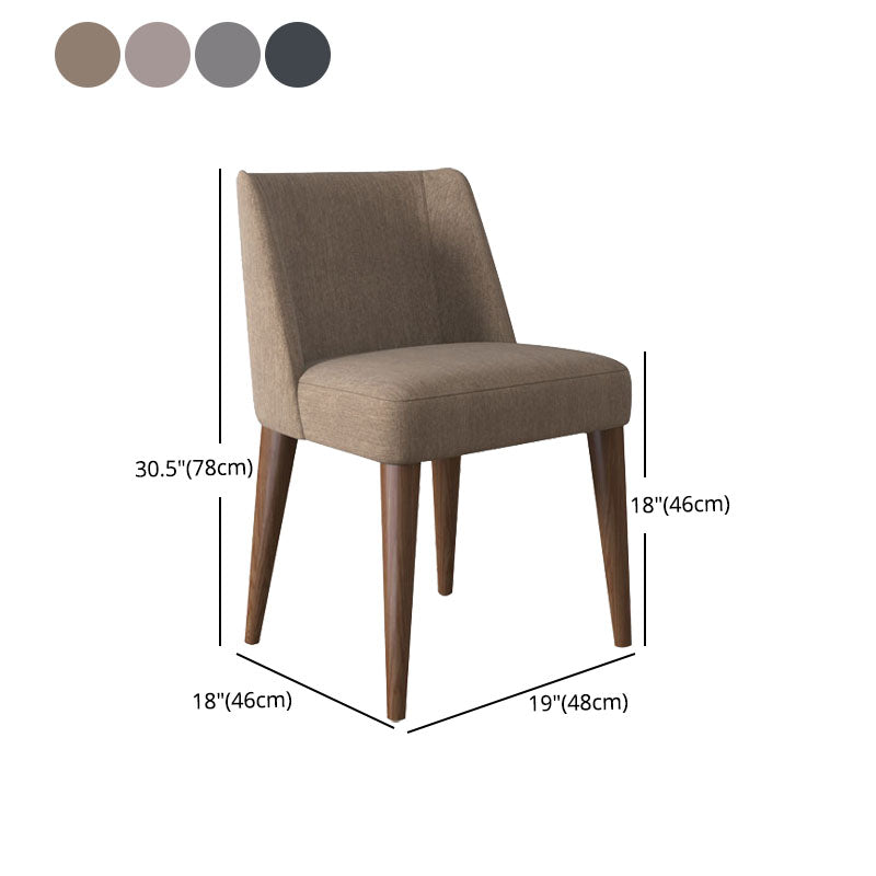 Silla Parsons de comedor contemporánea, silla sin brazos con patas de madera para cocina