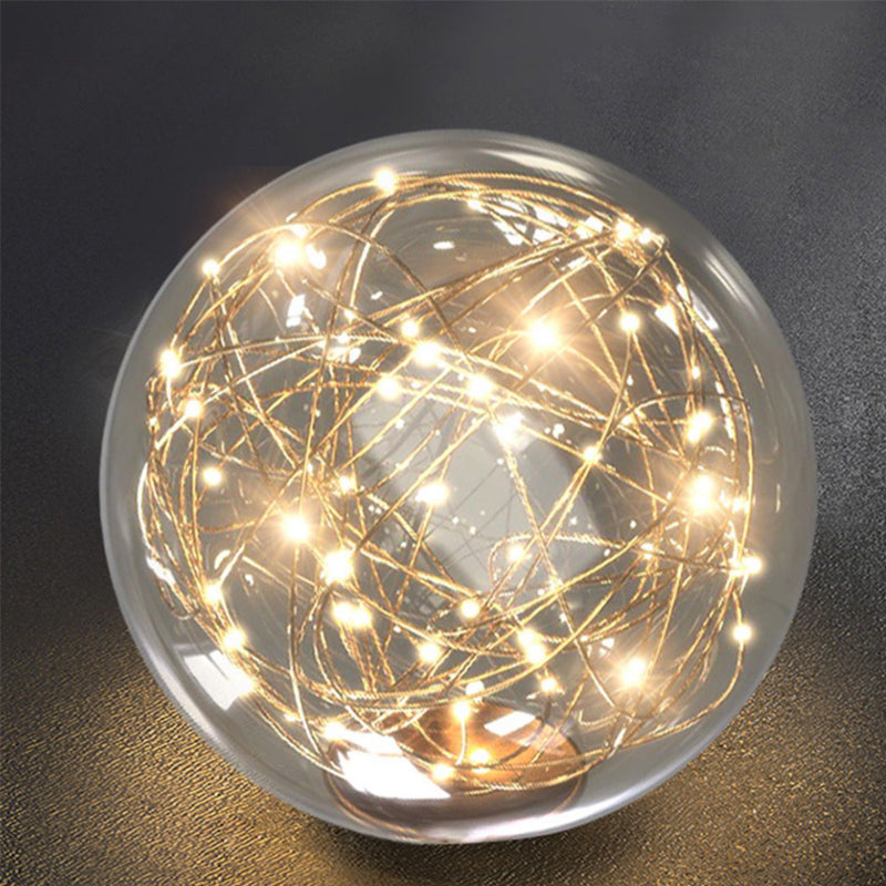 Ball Shape LED Ceiling Lamp Modern Iron 1 Light Flush Mount for Bedroom