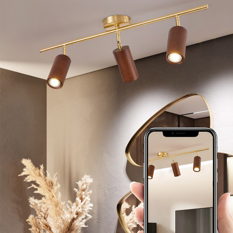 Zylindrische Formschiene Deckenlampe moderne Holzspüschhalterung für Gang