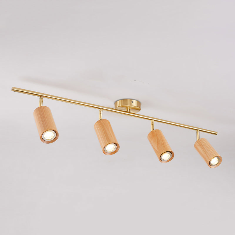 Zylindrische Formschiene Deckenlampe moderne Holzspüschhalterung für Gang