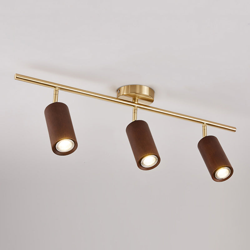 Zylindrische Formschiene Deckenlampe moderne Holzspüschhalterung für Gang