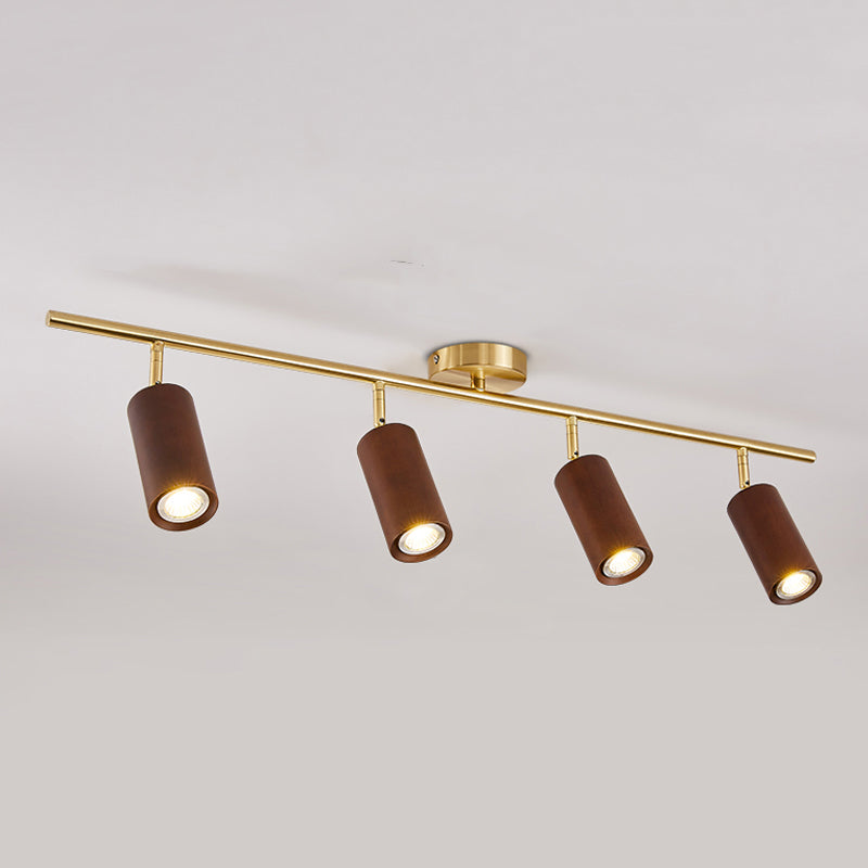 Zylindrische Formschiene Deckenlampe moderne Holzspüschhalterung für Gang