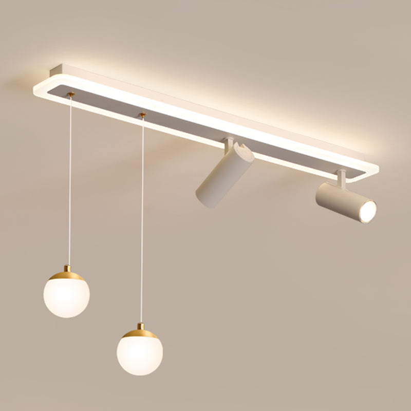 Zylindrische Form LED -Schiene Deckenlampe moderne Eisenspülhalterung für Esszimmer